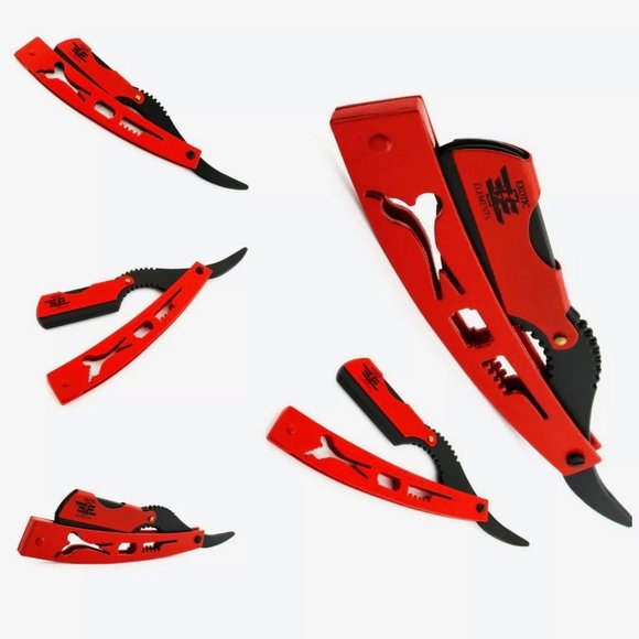 *Back in Stock!* Straight Edge Razor Engraved Handle - Picture 6 of 6